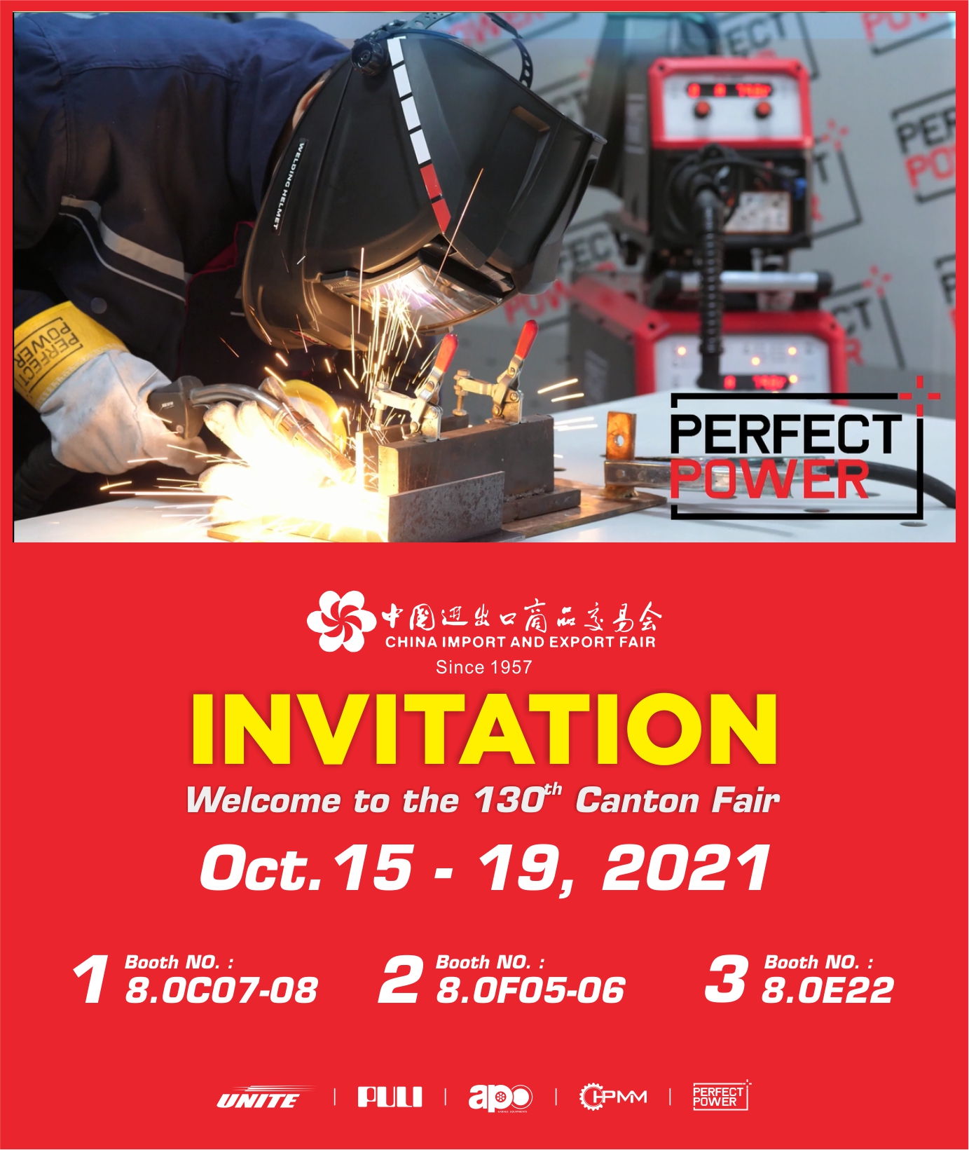 130th Canton Fair Invitation From Perfect Power Welder PERFECT POWER